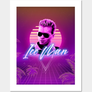 Iceman 80's Retrowave Posters and Art